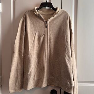 Tommy Bahama Men’s Tan Zip Front Long Sleeve Jacket